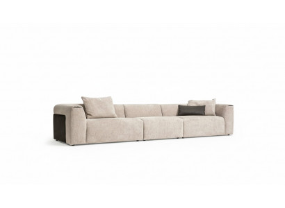 Beige Canapé Wunnzëmmer Polstermiwwel Fënnefseater Designer Luxus Miwwel Nei