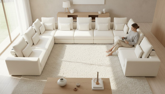 Design Ecksofa L-Form Modern Sofae Polstersofa Wunnzëmmer Modernes