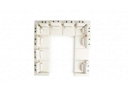 Grousst U-Form Polstersofa Wunnzëmmerméiglech Designer Canapé Wunnlandschaft