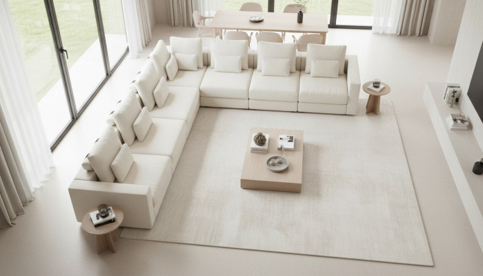 Sofa L-Form Luxus Polstersofa Wunnzëmmer Textil Nei Miwwelen Modern Canapé