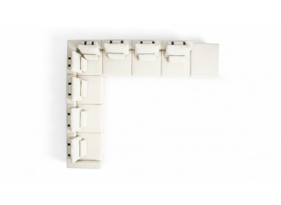 Eckcouch Sofa L-Form Polstersofa Wunnzëmmer Design Modern Textil Miwwelen