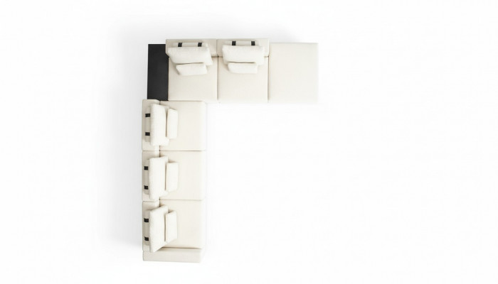 Eckcouch Set L-Form Couch Design Polsterkanapé Modulares Couchsystem