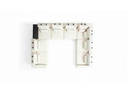 Textil U-Form Sofas Wunnzëmmer Design Wunnlandschaft Couchen Canapé