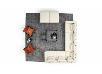 Canapé-Sëtzt fir um Eck Designer Gestoffte Canapé Fauteuil Design Gestofften Miwwelen Eckcanapé