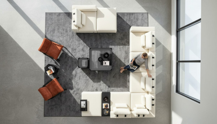 Wunnzëmmer Miwwelen Polstersaz Wunnlandschaft Ecksofa Fauteuil Textilsofas