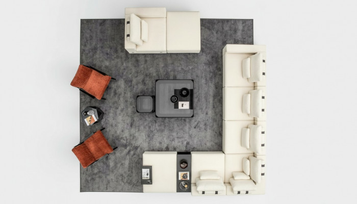 Wunnzëmmer Miwwelen Polstersaz Wunnlandschaft Ecksofa Fauteuil Textilsofas