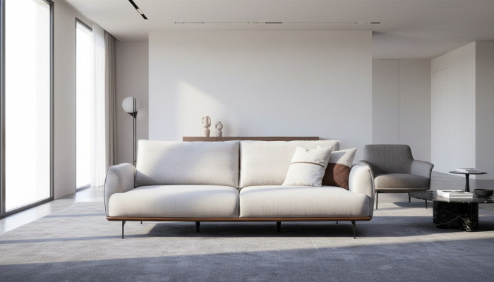 Luxus Designer Dräisëtzer Textilmöbel Wunnzëmmer Polstersofa Nei
