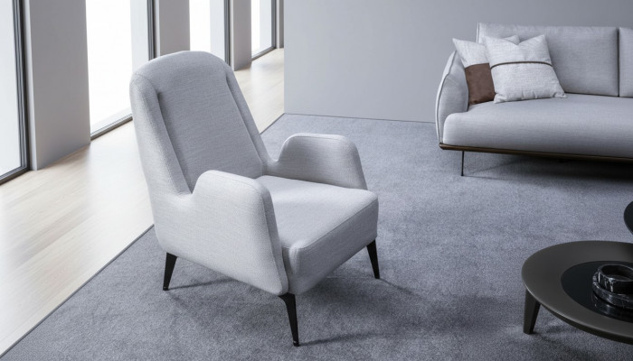 Designer groer Sesselluxus 1-Sëtzer Stoffsëtz Textil Polstersëtz