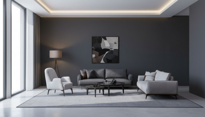 Canapé-Set dräi-Sëtzer Fauteuil Set Design Modern Polstersofa Textil