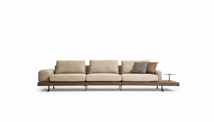 Sofa 4 Sëtzer Luxus Polstersofa Neit Design Textil Wunnzëmmer Modern
