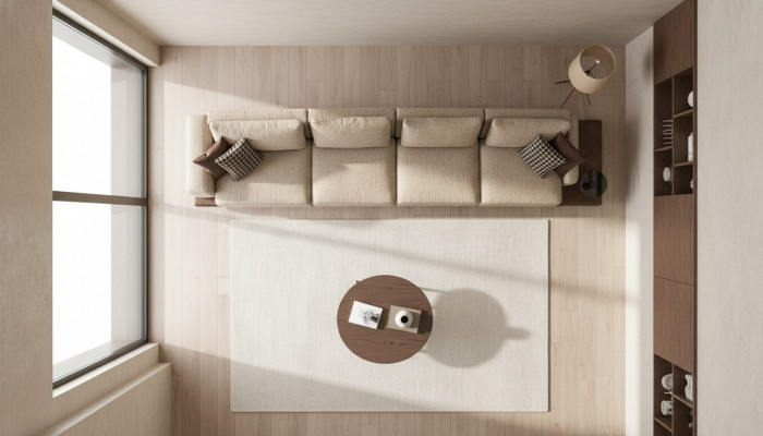 Sofa 6 Sëtzer Couche Polster Textil Luxus Wunnzëmmer Modern Miwwelen Stoff