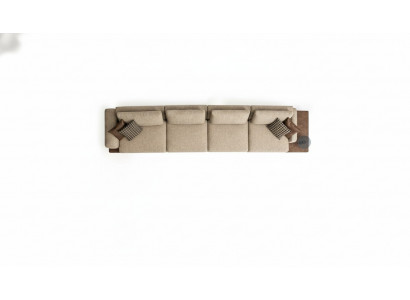 Sofa 6 Sëtzer Couche Polster Textil Luxus Wunnzëmmer Modern Miwwelen Stoff