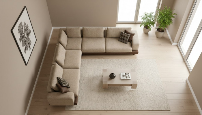 Ecksofa Wunnzëmmer Sofa L-Form Nei Couche Modern Polstersofa Textil