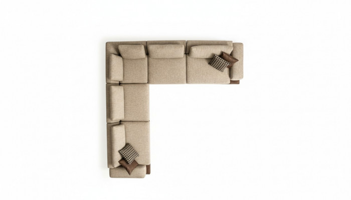 Ecksofa Wunnzëmmer Sofa L-Form Nei Couche Modern Polstersofa Textil