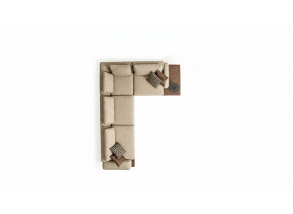 L-Form Sofa mat Ablageflächen Wohnzëmmermébel Couch Sofas Polstermébel