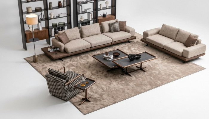 Modern Sofagarnitur Wunnlandschaft Wunnzëmmer Sofas Fënnefsëtzer