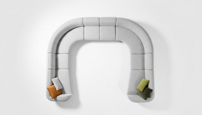 Villen Sofa Ecksofa L-Form Design Polstersofa Stil Textil Wunnlandschaft Gro.