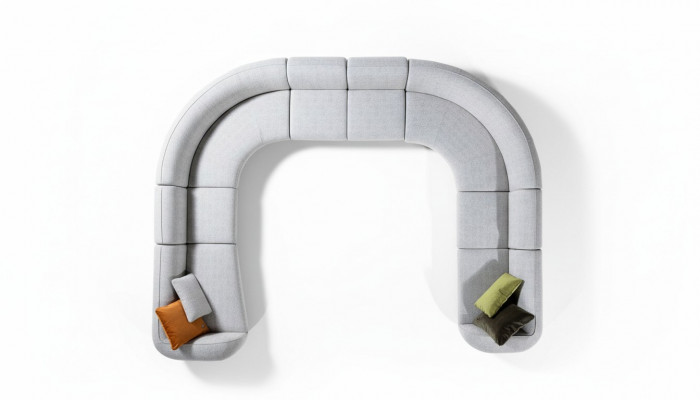 Canapé U-Form Luxus Wunnzëmmer Design Modern Textil Wunnlandschaft Couch