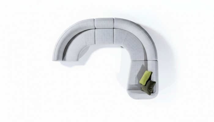 Halbronn U-Form Canapé Eckcanapé Wunnlandschaft Miwwelen Designer Eckcanapéen