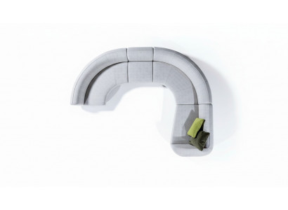 Halbronn U-Form Canapé Eckcanapé Wunnlandschaft Miwwelen Designer Eckcanapéen