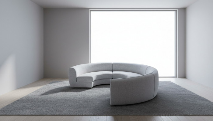 Ronddëgt U-Form Sofa Luxus Design Wunnzëmmer Sofa Relax Garnitur