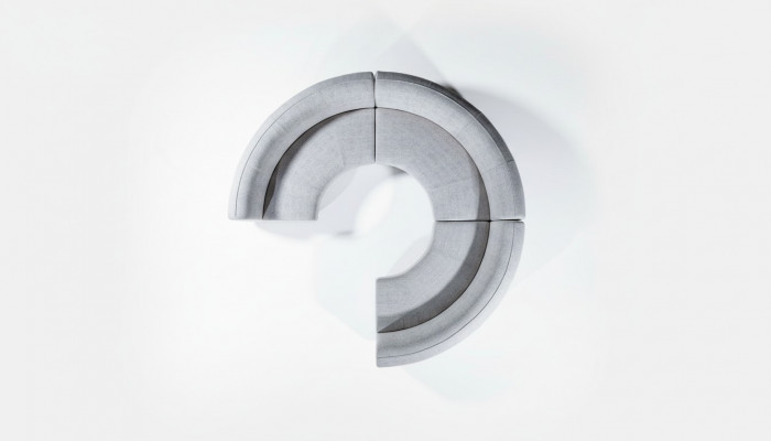 Ronddëgt U-Form Sofa Luxus Design Wunnzëmmer Sofa Relax Garnitur