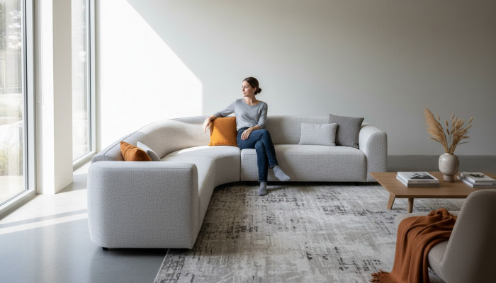 Ronn Eckssofa U-Form Couch Polster Eckskaff Garnitur Modulares Sëtzgrupp