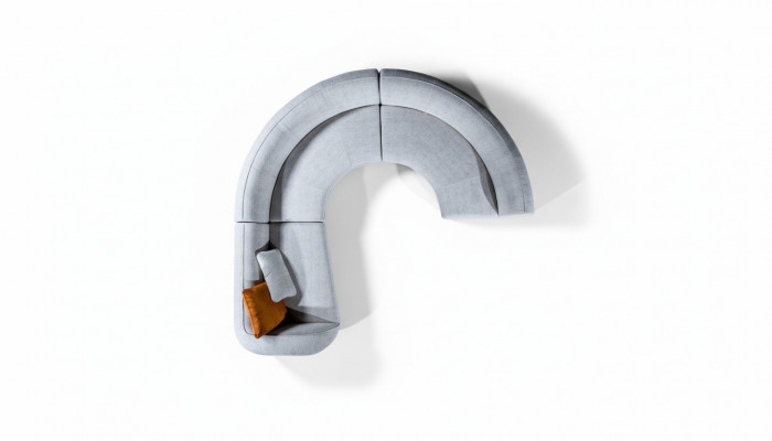 Ronn Eckssofa U-Form Couch Polster Eckskaff Garnitur Modulares Sëtzgrupp