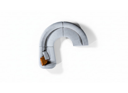 Ronn Eckssofa U-Form Couch Polster Eckskaff Garnitur Modulares Sëtzgrupp