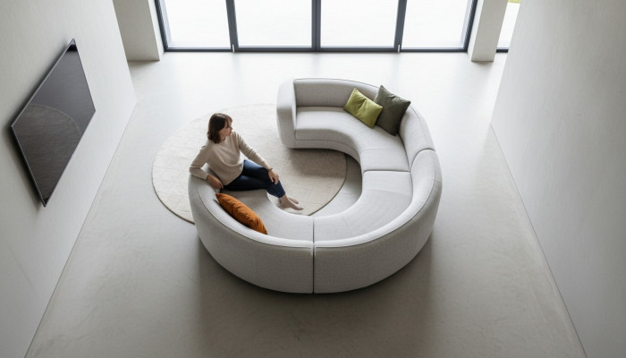 Design Canapé U-Form Polster Wunnzëmmer Lounge-Sëtzgrupp