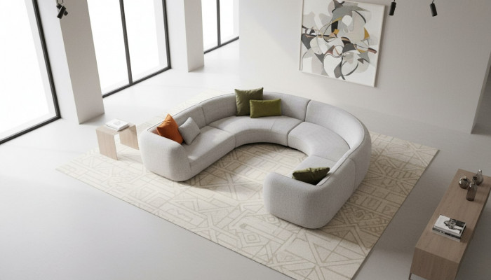 Design Canapé U-Form Polster Wunnzëmmer Lounge-Sëtzgrupp