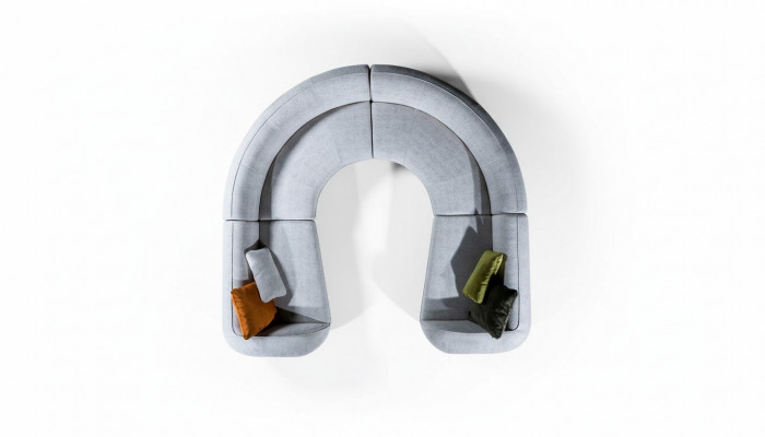 Design Canapé U-Form Polster Wunnzëmmer Lounge-Sëtzgrupp