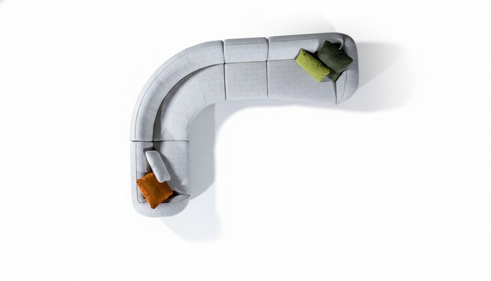 Eckcouch-Garnitur Modern Designer L-Form Sofa Couch Wunnzëmmerméifeler
