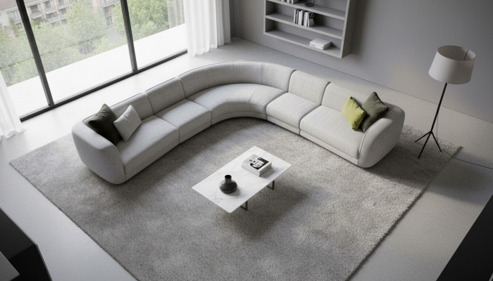 Wunnzëmmer Ecksofa Luxus L-Form Sofa Modern Sëtzberäich Lounge Sëtzgrupp