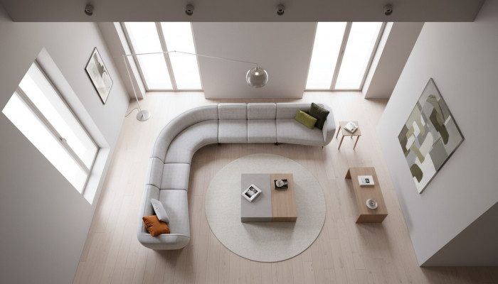 Polster Miwwelen Textil L-Form Sofa Wunnzëmmer Eck Relax Sitzgrupp Couch