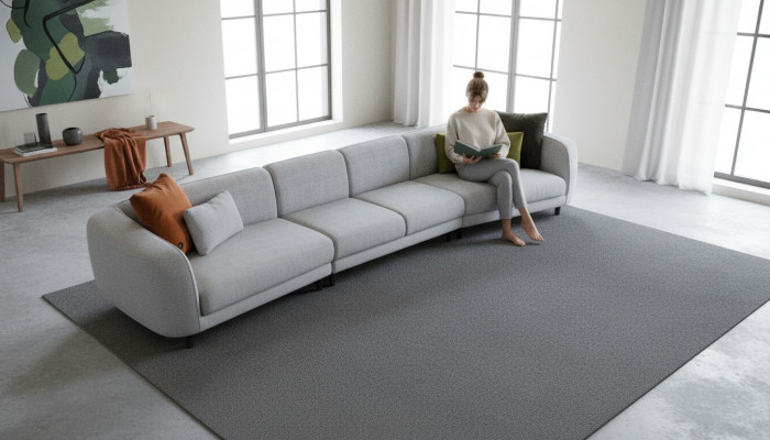 Grouss Sechser Sëtzschof fir d'Wunnzëmmer Couch Polstersofa Luxus Designer Miwwel