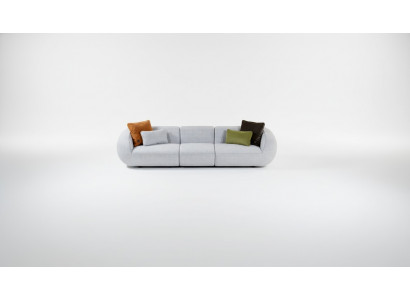 Canapé groussen fënnefsëtzer Wunnzëmmer Couch modern Textil Miwwelen