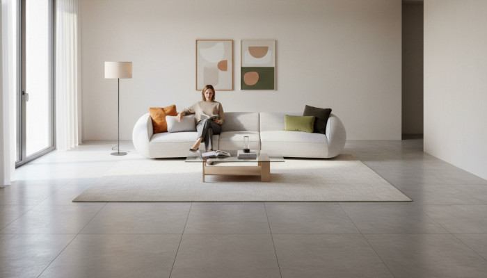 Gestofféiert Miwwelen Sechsseeter Wunnzëmmer Couche Textil Sofaen Modern Miwwelen