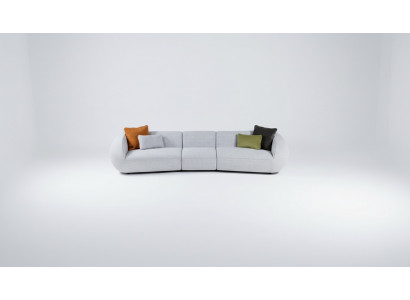 Gestofféiert Miwwelen Sechsseeter Wunnzëmmer Couche Textil Sofaen Modern Miwwelen