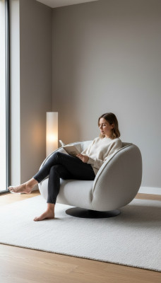 Textil Sessell 1-Sëtzer Polstersessel Modern Design Luxus Wunnzëmmer