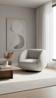 Textil Sessell 1-Sëtzer Polstersessel Modern Design Luxus Wunnzëmmer