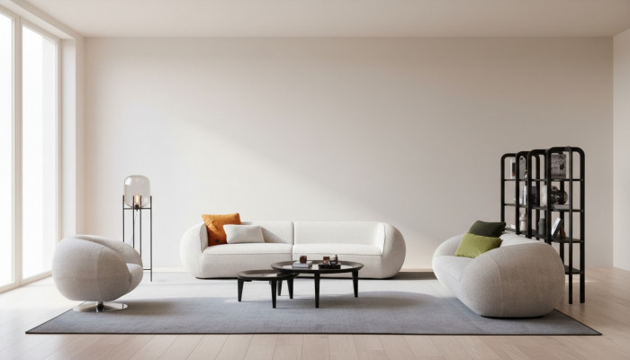 Sofagarnitur Dräisëtzer Fauteuil Modern Wunnzëmmermiwwele Polstersofagarnitur
