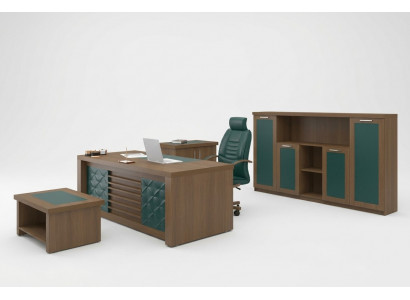 Brong Büro Suit Luxus Büro Miwwelen Schreifdësch Designer Miwwelen 4 Deeler