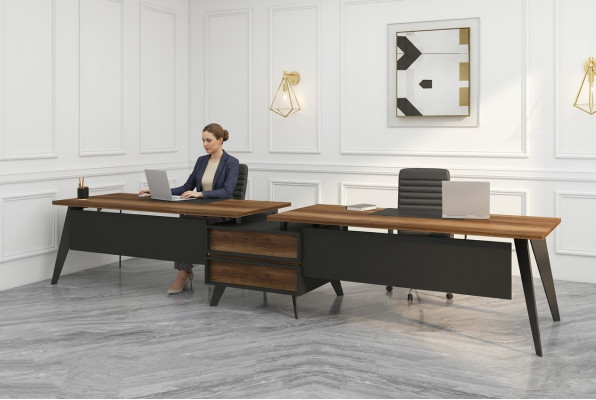 Groussen Schreifdësch Duebel Schreifdësch Büro Miwwelen Schreifdëscher