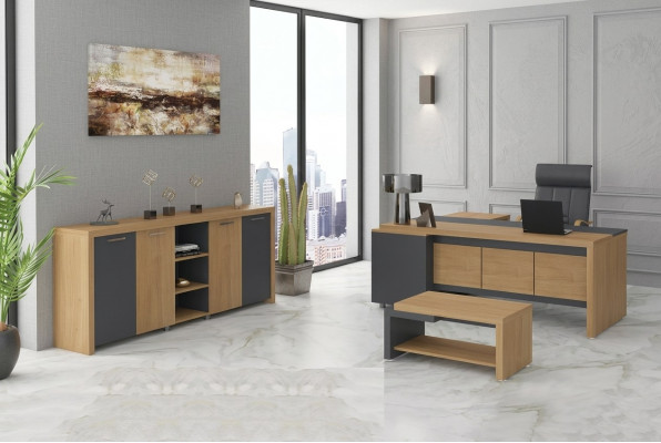 Büroenrichtungsmöbler Schreifdësch Kommode Dësch fir am Living Luxus Miwwelen 3-Deelër