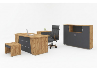 Modern Komplett-Set Bürosmiewel Schaffzëmmermiwwel Luxus 4-Stéck Set