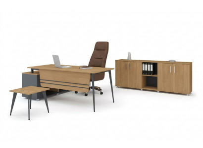 Aarbechtszëmmer Set Neit Couchtableau Modernen Design Eckschreifdësch 3 Deeler