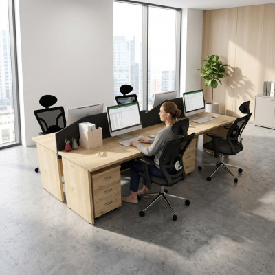 Groussen Holzdësch Büro Computerdësch Modern Büro Miwwelen