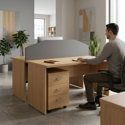 Modernen Schreifdësch Holz Dësch Aarbechtszëmmer Computerdësch BüroMiwwelen