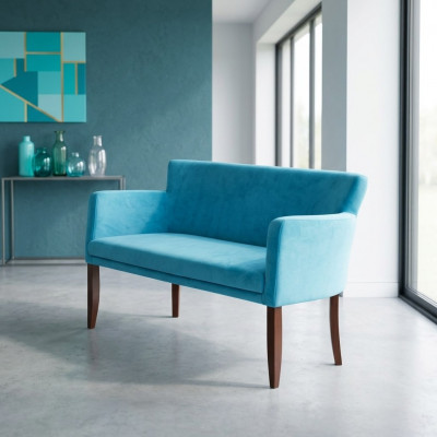 Blo Textil Zweisëtzer Aarbechtszëmmer Couch Modern Büro Miwwelen Office